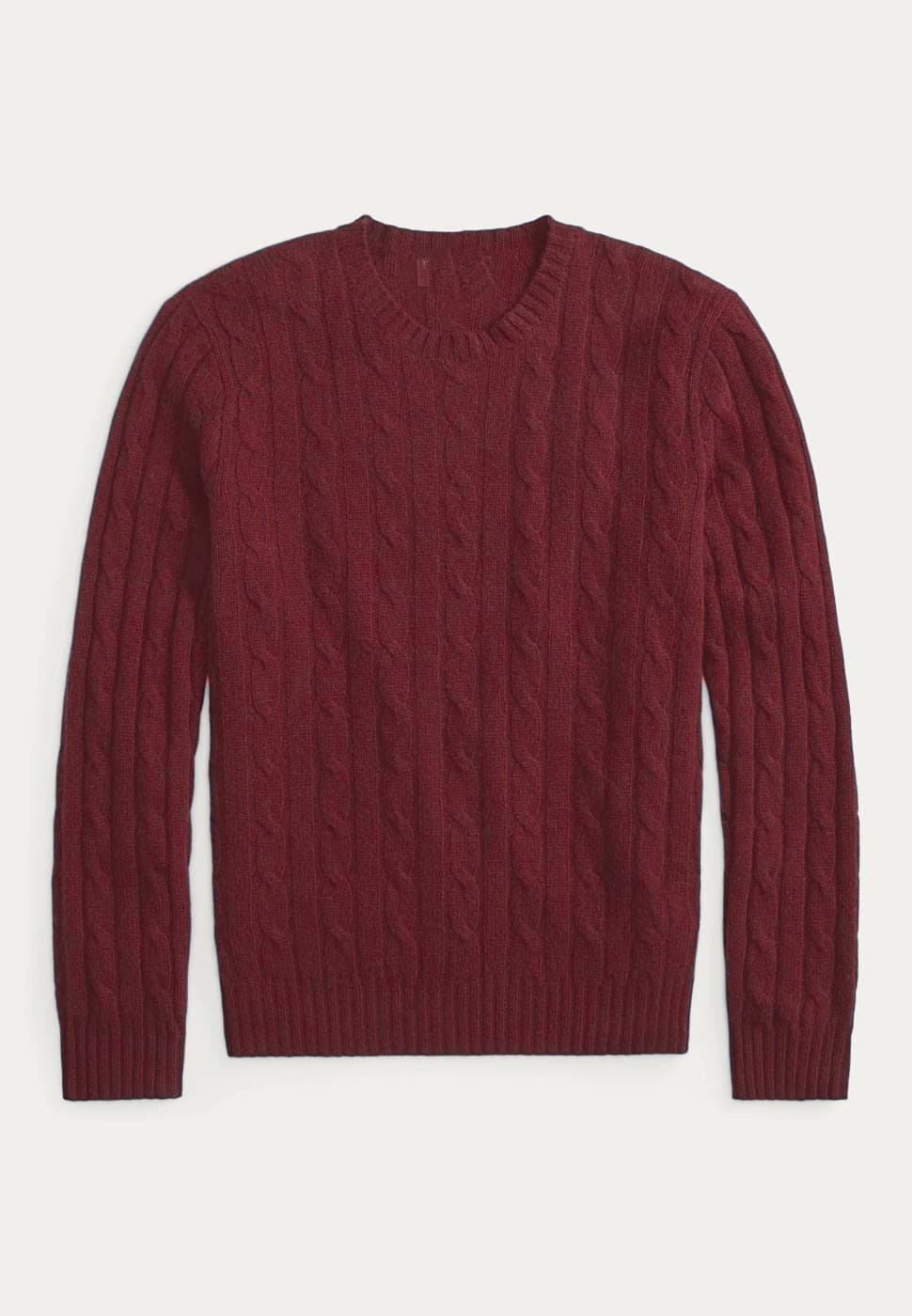 The same sweater in burgundy
