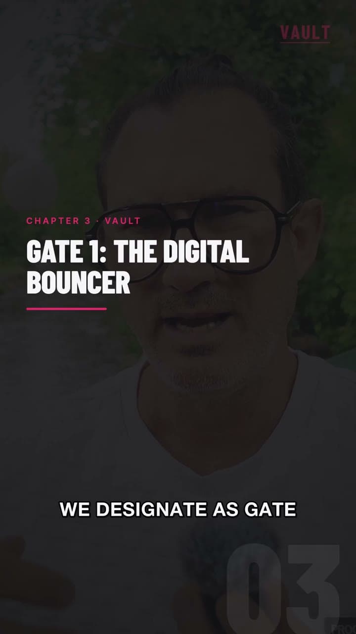 Chapters animate over the footage — the audio never stops.